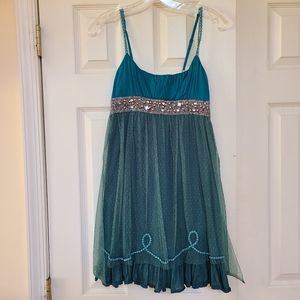 Free People Teal Dress Sz 2